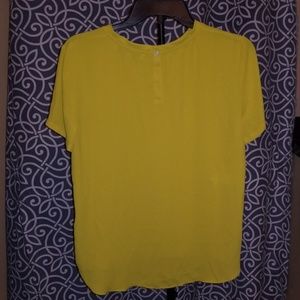 Loft Short Sleeve Top Button Back Blouse